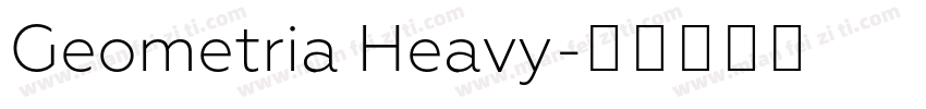 Geometria Heavy字体转换